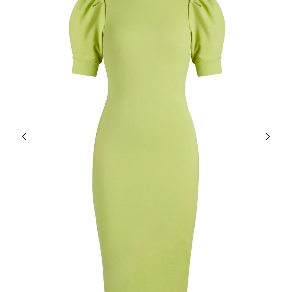 New York & Company Puff-Sleeve Tie-Back Sheath Dress
